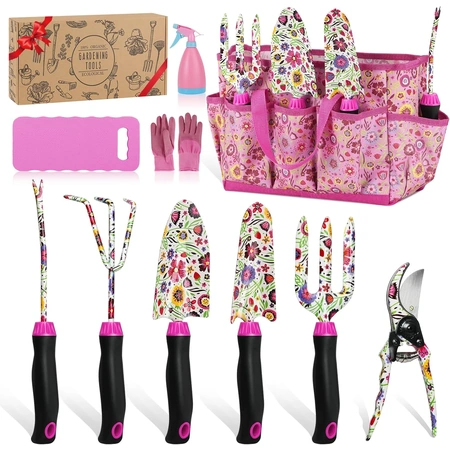 housolution floral pattern gardening tool set.webp