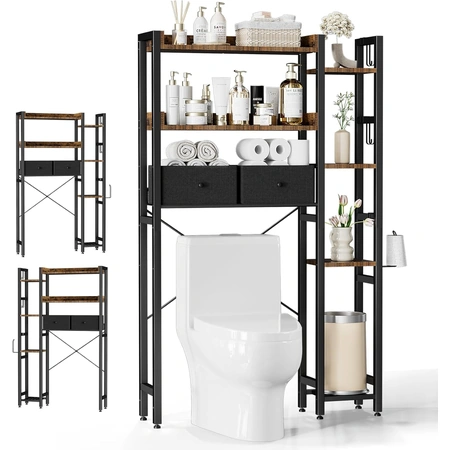 housolution over the toilet storage with 2 drawers.webp